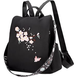 Eshow Zaino Antifurto Da Donna, Zainetto Multifunzionale, Borsa Casual ed Moda per Viaggio, Scuola, Lavoro, Shopping, Visite e Università Nero