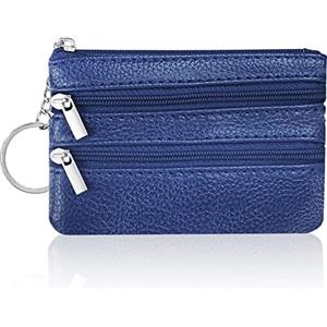 Aucuu Portafoglio in Pelle Donna, Portamonete da Donna, Mini Portamonete in Pelle, Portamonete Mini Portafoglio Donna con portachiavi
