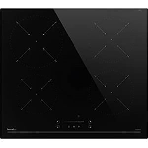 Hermitlux Piano Cottura a Induzione 60cm da Incasso, 4 Fuochi con 9 Livelli di Potenza e Timer, Adatto per Pentole in Ferro e Acciaio Inox, 7400W