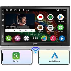 ATOTO A6PF 2G+32G Android Autoradio 2 DIN, DAB+ Radio Bluetooth 7 Pollici QLED Touchscreen, Wireless CarPlay e Android Auto Senza fili, Tethering WiFi/BT/USB, GPS, Mirror Link, 36EQ DSP, A6G2B7PF