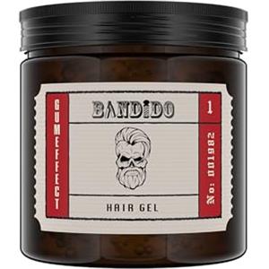 Bandido Gel per lo styling dei capelli da uomo, 500 ml, 01, effetto gomma, look naturale ultra forte, gel per capelli da uomo, non si attacca, effetto capelli bagnati, effetto gomma, gel per lo