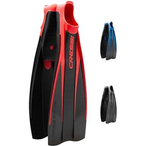 Cressi Free Frog, Pinne da Immersione/Snorkeling in Gomma/Eva Unisex Adulto, Nero/Rosso, 43/44