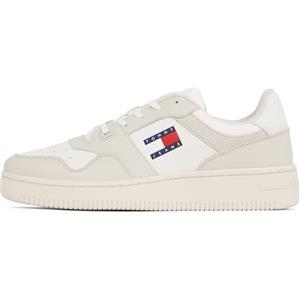 Tommy Jeans Uomo Sneakers con Suola Preformata Retro Basket Sportive, Avorio (Ivory), 44 EU