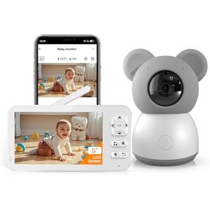 SIMBAILAI 2K Baby Monitor Video con 5