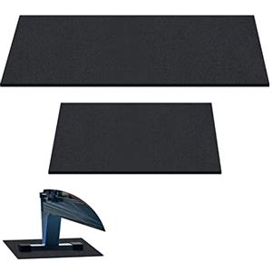 Riakrum 2 pezzi Rower Mat compatibile con Model D Concept 2 Vogatore antiscivolo e spesso ad alta densità tappetino per la casa palestra schiuma tappetino protettivo per pavimenti, nero
