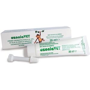 INNOVARES OzoniaVET Crema Dermatologica Veterinaria 35ml - Olio di Semi di Girasole Ozonizzato per il Benessere della Cute degli Animali