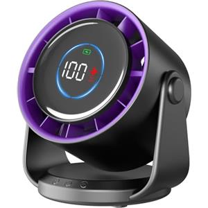 Rintea Ventilatore da Tavolo Silenzioso, Potente e Regolabile | Display LED, 100 velocità, 4000 mAh| ventilatore da parete Inclinazione variabile a 105° Per Camera, Soggiorno, Cucina, Scrivania,Campeggio