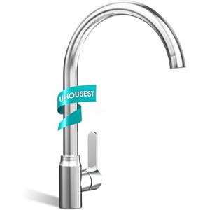 UHOUSEST Rubinetto Lavello Cucina, Acciaio Inossidabile Rubinetto Cucina,con Miscelatore Cucina Girevole a 360°(G3/8 Pollici)-Con accessori di montaggio