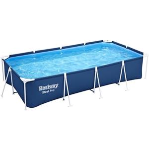 Bestway 56405-5 Set Piscina Fuori Terra Steel Pro Rettangolare da 400x211x81 cm