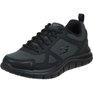 Skechers Track Bucolo, Scarpe running Uomo, Black Leather Mesh Trim, 41 EU