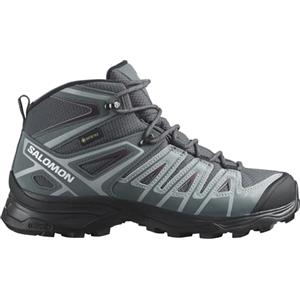Salomon X Ultra Pioneer Mid Gore-Tex Scarpe Impermeabili Escursionismo da Donna, Qualsiasi condizione meteo, Stabilità e ammortizzazione, Ebony/Stormy Weather/Wine Tasting, 40 EU