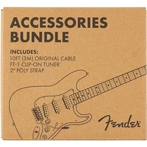 Fender Set di Accessori Essenziali: Cavo, Accordatore Clip-On, Tracolla