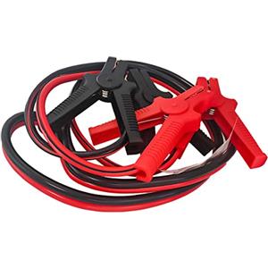 CARALL Kit Cavi Batteria Auto, Cavo di Avviamento 1000 Ampere, 16 mm² x 2,5 Metri, 2 Pezzi Nero e Rosso, per Emergenza Auto e Moto Fino a 3000cc