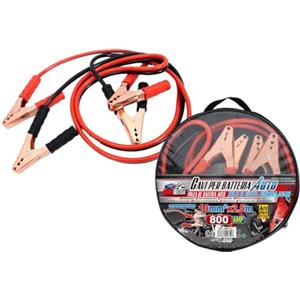 A2ZWORLD Cavi di Avviamento Batteria Auto, Lunghezza 2.5 Metri, Pinze Rosso Nero Completamente Isolanti (800AMP 10mm)