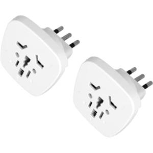 ZOREI Adattatore Universale da Viaggio a Italia, Convertitore Da UK USA Cina a Spina 10A Italiana (International, 2 PCS)