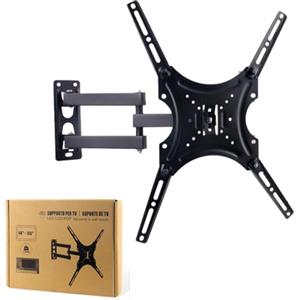 A2ZWORLD Supporto da Parete per TV, Staffa Televisore/Monitor Disponibile in Cornice Semplice o Braccio Estendibile, Compatibile con TV Piatto e Curvo (per 14 a 55