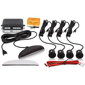 CARALL Sensori Parcheggio Auto, Sensori di parcheggio posteriori con 4 sensori e display LED