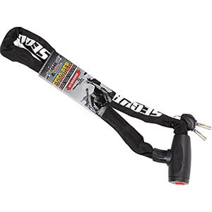 CARALL Catena Bici Con Chiavi, Lucchetto Bicicletta, Lucchetto Per Cancelli, Robusto e Antifurto (6mmX900mm 830g)