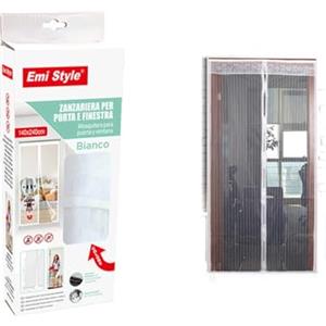 A2ZWORLD Tenda Zanzariera Magnetica Per Porta, 140X240cm, Colore bianco, Zanzariera Anti Insetti Con Adesivo, Facile da Installare