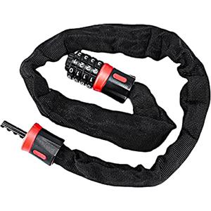 CARALL Catena Con Lucchetto A Combinazione 4 Cifre, Lunga 100cm, Lucchetto Per Moto Scooter Bicicletta Monopattino