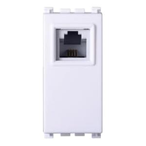A2ZWORLD 1 Pezzo Connettore Telefonica Presa RJ11, Compatibile Con Vimar Arkè, Colore Bianco