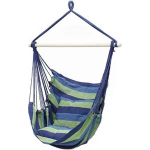 A2ZWORLD Sedie Sospese da Giardino, Poltrona Sospesa da Esterno Sedia Amaca Cotone Pensile Amaca per Interni, Esterni, Casa, Patio, Cortile, Giardino, AG364681