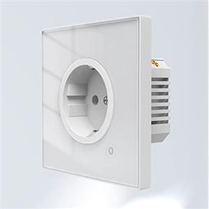 LEDLUX ZigBee Smart Wall Socket, Presa Schuko Da Muro ZigBee,Versione EU 86X86mm, Compatibile Con Alexa Google Philips Hue Samsung Smartthings
