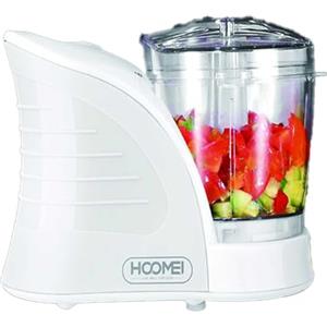 A2ZWORLD Tritatutto da Cucina Elettrico, Tritacarne a Doppie Lame in Acciaio Inox 200W a 2 Velocità, Tritafrutta con Vassoio in Vetro Temperato, Capacità 400mL (Bianco)