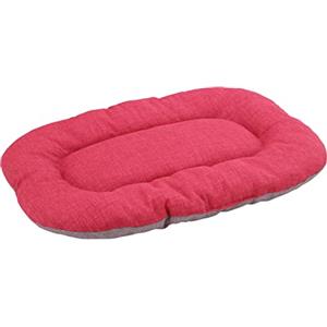 Baroni Home Cuscino Ovale per Cani e Gatti Tessuto Taglia, Imbottito con Morbido Foam, Utilizzabile su Entrambi i Lati (47x70x8 cm, Grigio e Bordeaux)