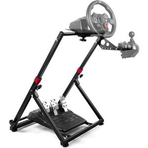 Guil Vim Steering Wheel Stand Foldable for Logitech G29/G920/G923, for Thrustmaster T248/T300/Ferrari 458/T150/T80 Foldable Tilt-Adjustable Racing Stand
