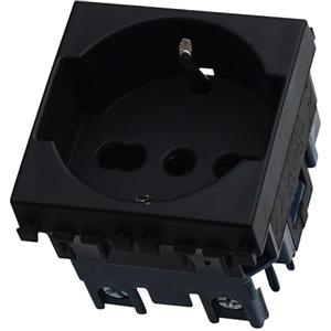 ZOREI 1 Pezzo Presa Schuko 2P+T 16A, Compatibile Con Vimar Arkè, Colore Nero