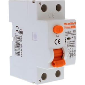 A2ZWORLD GC75363, Interruttore Differenziale Puro 30mA, 63A, RCCB Tipo AC 6kA, 1P+N Occupa 2 Moduli DIN