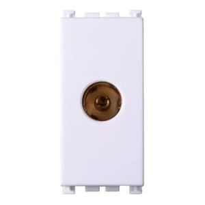 A2ZWORLD 1 Pezzo Presa TV Terminale Femmina, Compatibile Con Vimar Arkè, Colore Bianco