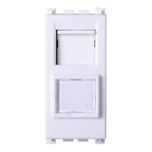 A2ZWORLD 1 Pezzo Connettore Rete Presa Dati RJ45 CAT6, Compatibile Con Vimar Arkè, Colore Bianco