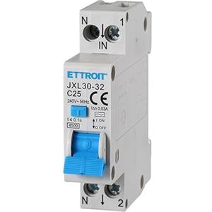 ZOREI Interruttore Magnetotermico Differenziale, 1P+N 220V Da 1 Modulo DIN, RCBO 1P+N 4.5kA 30mA C25 25A