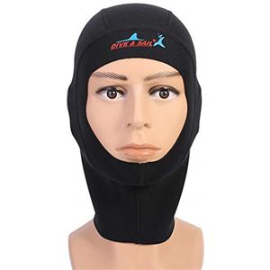 Tbest Cappuccio da Nuoto,Puccio Muta da Sub,Unisex Puccio di Immersione 3Mm Puccio Neoprene Imsostituzione Permeabile Puccio da Sub Nero.(M M1)