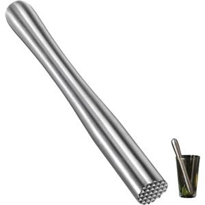 Ginddy Pestello Cocktail,Pestello per Cocktail in Acciaio Inossidabile Professionale Pestello da Cocktail Limone Schiacciapatate Bastone per Fare Mojito per Tritare Cubetti di Ghiaccio,Spezie,Frutta