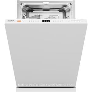 COMFEE' CDWPB1215P-W Lavastoviglie da Incasso con 12 coperti, 8 Programmi, di avviamento ritardato, Funzione di Mezzo Carico, cloud wash, Asciugatura Extra - Inox