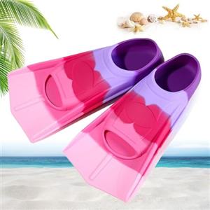 Wvu & Wvo Pinne da snorkeling in silicone, corte, per bambini, pinne da allenamento, pinne corte per nuoto, comode in silicone, per immersioni