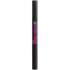 NYX Professional Makeup Gel Per Sopracciglia, Effetto Naturale, Tenuta Fino a 2 Giorni, Transfer Resistant, Applicatore e scovolino, Zero to Brow, Tonalità: BLACK