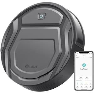LEFANT Robot Aspirapolvere,Potenziamento del Tappeto,2200Pa,120 Minuti,Piccolo aspirapolvere robot 7,8 cm sottile 28 cm Diam,Wi-Fi/App/Alexa,Ideale per peli di animali domestici M210P Grigio