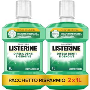 LISTERINE Total Care Denti e Gengive, Collutorio al gusto di Menta Fresca, Con Fluoro e 10 benefici in 1 per una protezione completa e gengive più sane in due settimane, Confezione da 6 x 600 ml
