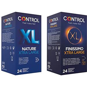 Control XL Mix cofanetto di preservativi extra large classici e sottili - 48 profilattici