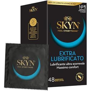 SKYN Extra-Lubricated, (48 Pezzi) preservativi senza lattice extra lubrificati, compatibile con i nostri lubrificanti