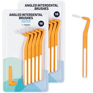 By Amazon Spazzolini interdentali ad angolo medio, 0,45 mm, 20 pezzi, arancione