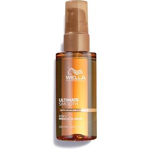 Wella Professionals Ultimate Smooth Miracle Oil Serum - Olio Capelli con Squalano e Omega 9 - Anticrespo per Capelli Secchi, Opachi e Crespi (100ml)