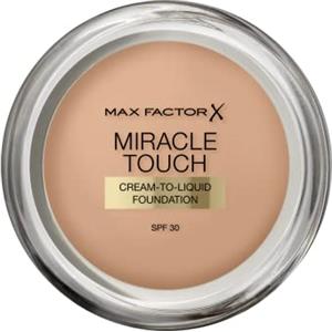 Max Factor Miracle Touch, Fondotinta Coprente con Acido Ialuronico, 075 Golden, 12 ml