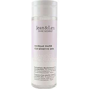Jean & Len Fragrance Free Micellar Water Almond & Niacinamide, adatta alla pelle sensibile, aiuta a lenire la pelle, deterge delicatamente, senza parabeni e siliconi, vegan, 200 ml