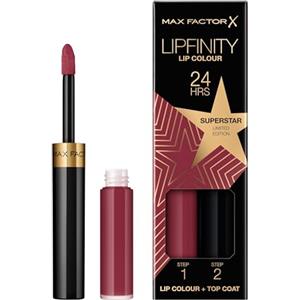 Max Factor Lipfinity Lip Colour Tinta Labbra Matte Lunga Durata e Gloss Idratante, Applicazione Bifase, 86 Superstar