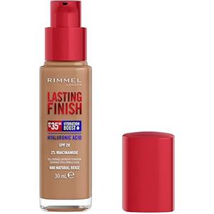 Rimmel London Lasting Finish 35H, 400 Natural Beige, fondotinta, lunga tenuta, idratante, formula vegana, alta coprenza, 30ml